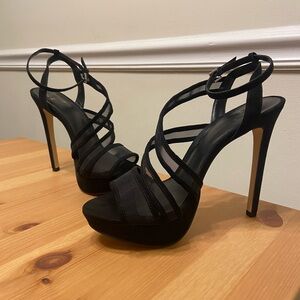 Mix No. 6 - Black Stiletto Platforms, 9.5